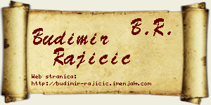 Budimir Rajičić vizit kartica